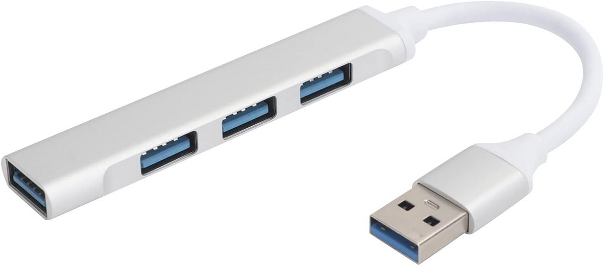 4-Poorts USB 3.0 Hub Aluminiumlegering Adapter - Plug & Play