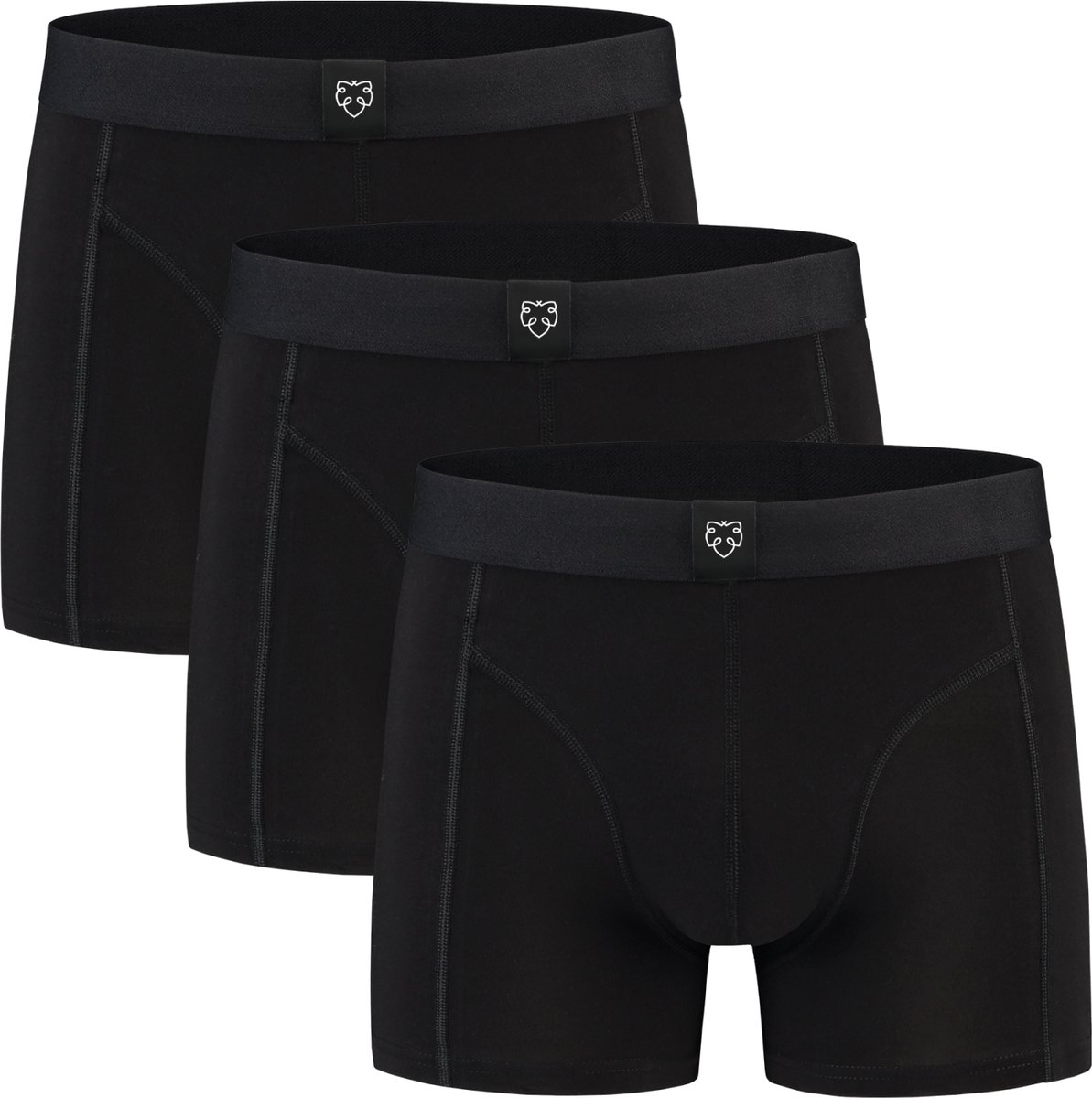 A-dam Jelle 3-Pack - Boxershort - Biologisch Katoen - Onderbroek - Ondergoed - Heren - Volwassenen - Zwart