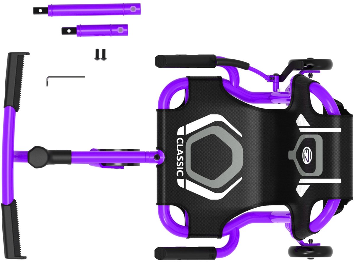EzyRoller Classic X skelter - Waveroller voor kinderen 4 tot 14 jaar of 99 tot 137 cm - Verstelbare driewieler - Paars — afbeelding 2