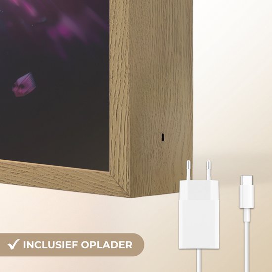Nachtlampje 70x100 cm - Kinder lamp - Controller - Neon - Explosie - Abstract - Tafellamp kinderkamer draadloos - Slaapkamer lampje - Bedlamp kinderen - Kinderlampje - Wandlamp babykamer - Nachtlampjes van Merkloos — afbeelding 5