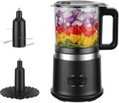 Elektrische Hakmolen 0.95L - Multifunctionele Food Chopper 400W - Elektrische Multihakker - 2 Snelheden - 4 RVS Messen - Afneembare Kom