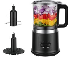 Elektrische Hakmolen 0.95L - Multifunctionele Food Chopper 400W - Elektrische Multihakker - 2 Snelheden - 4 RVS Messen - Afneembare Kom