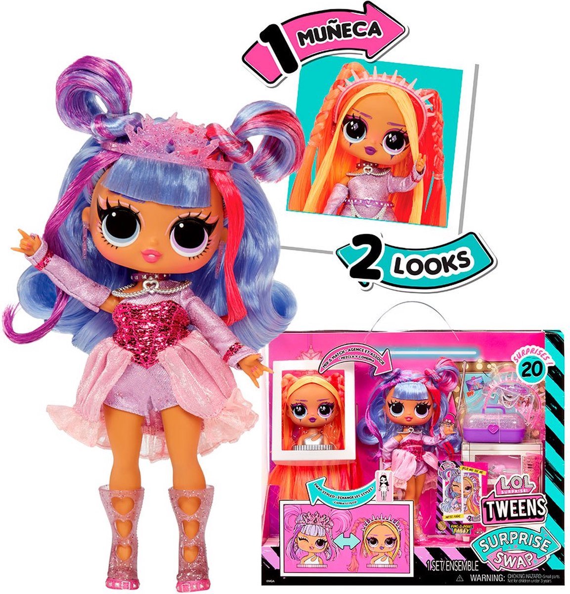 L.O.L. Surprise! Tweens Surprise - 16,5 cm - Swap Modepop - Buns-2-Braids Bailey — afbeelding 16