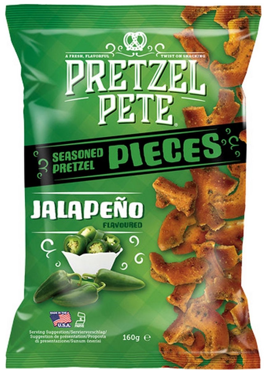 Pretzel Pete | Jalapeno Pretzel Pieces | 160 gram