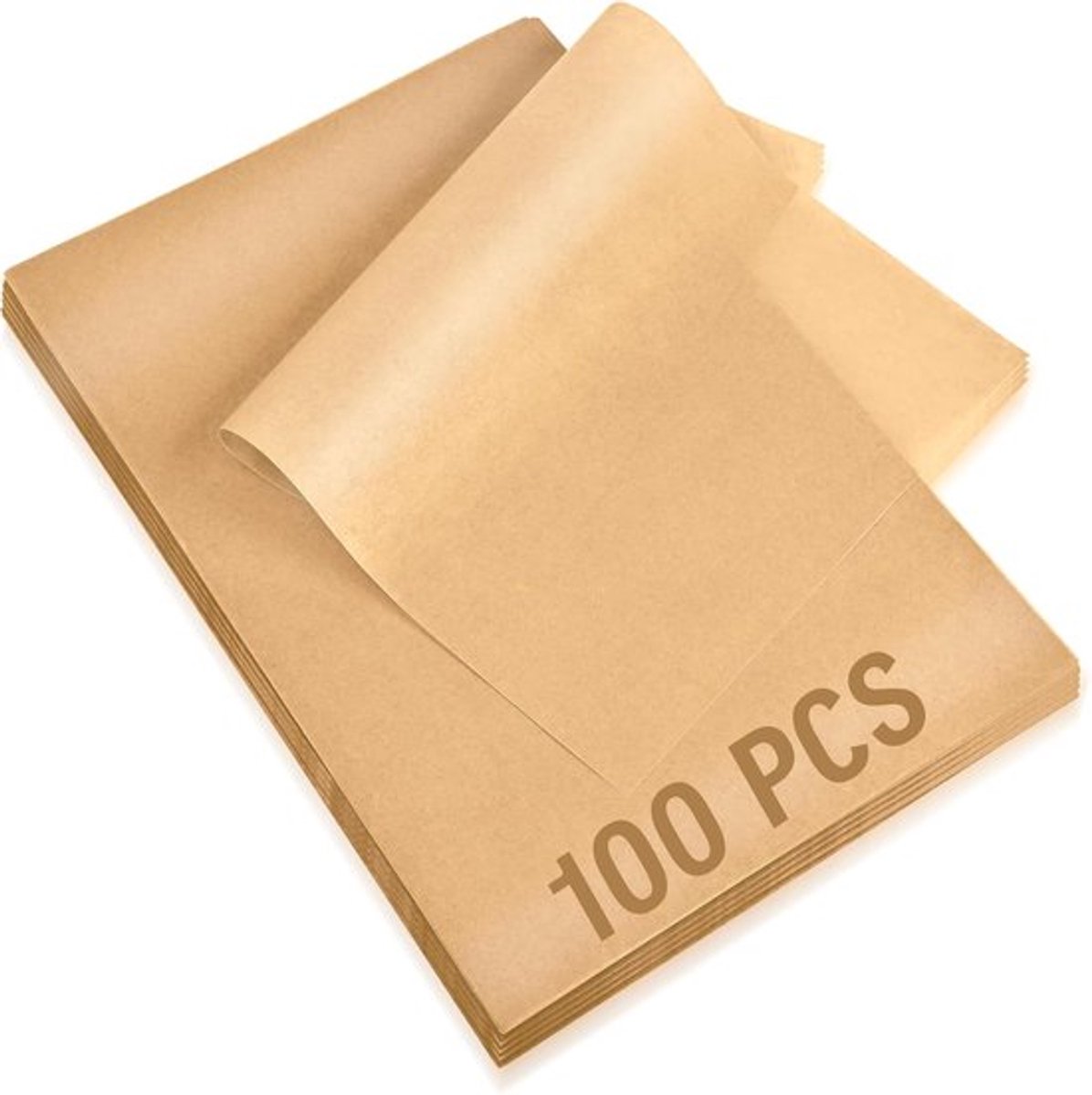 Bakpapier-Vetbestendig papier-100vellen-Onbleekt bakpapier-9in*13in-Voor grill-Airpan-Voor brood-taart-koekjes-gebakken kip