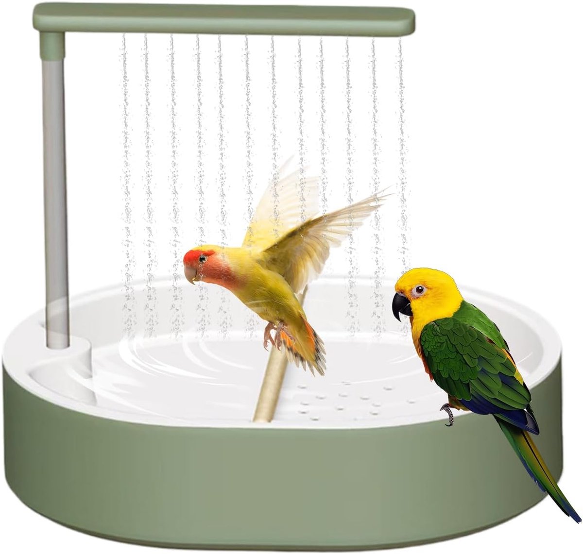 Vogelbad met Douche - Vogelbadje Automatisch - Vogels Laten Baden - Stromend Water Functie