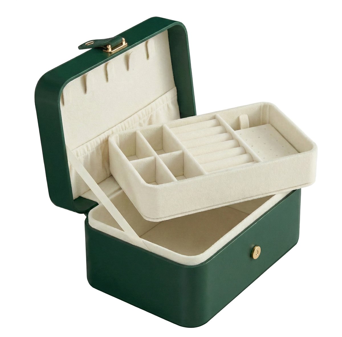 SONGMICS - Sieradendoos - Juwelendoos - Reizen - 2 Lagen - Draagbaar - Compact - Ideaal als Cadeau