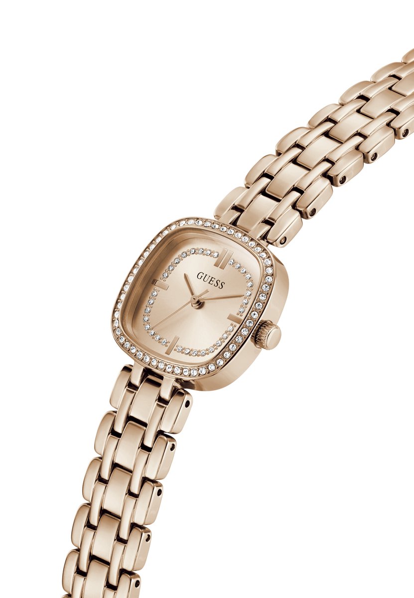Guess Hazel Quartz Analoog Horloge Roze Gouden Toon Kast: 100% Roestvrij Staal | Armband: 100% Roestvrij Staal 25 mm GW1018L1, GW1018L2, GW1018L3, GW1018L4, GW1018L5, GW1018L6