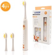 LUVION® 500S Beige – Sonische Elektrische Kinder Tandenborstel – 5 Poetsstanden – USB-C Oplaadbaar – Met Timer & Batterij-indicator