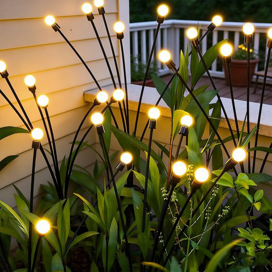 Aigostar Solar Tuinverlichting op Zonne Energie - 6-Pack - 36 LED Vuurvliegjes - IP44 - Lampen voor Buiten - Tuinlantaarns - Padverlichting