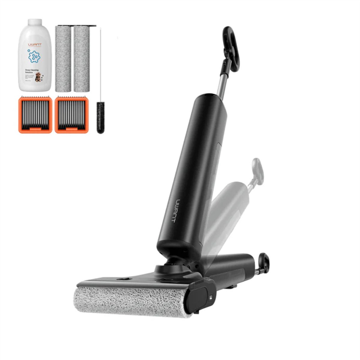 UWANT D600 Steelstofzuiger Draadloos Nat & Droog – Krachtige Handstofzuiger met Zelfreiniging, 21,6V Accu, Lichtgewicht (4,3 kg), voor Harde Vloeren, Tapijt & Huisdierenhaar