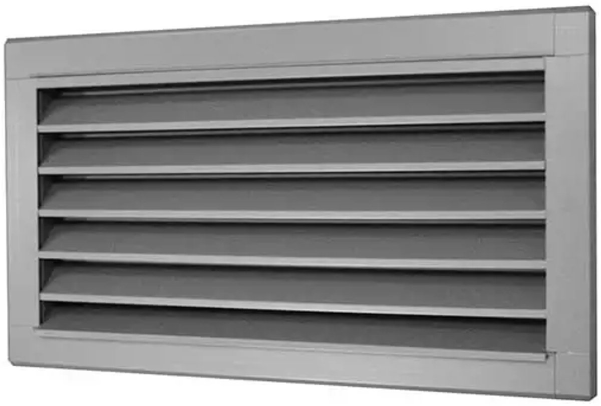 Buitenluchtrooster B=400 x H=400 rvs - inox