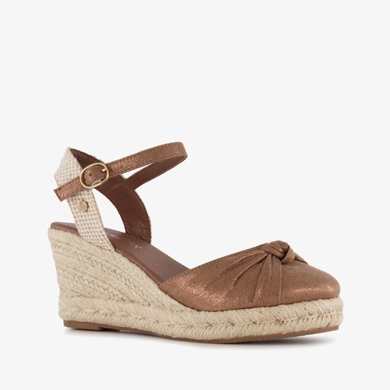 Blue Box dames espadrilles brons beige - Maat 38