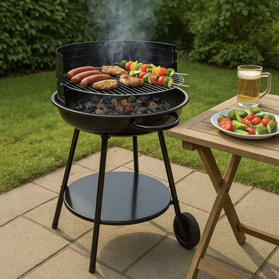Koopman Grill - Inklapbaar met Onderstel - 51 x 82 cm - Zwart van Merkloos — afbeelding 2