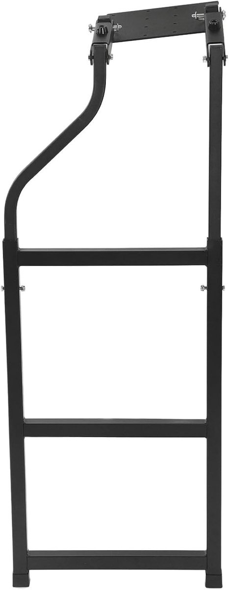 Pick-up Ladder - Achterklep Trap - Toegang Vrachtwagen - Opvouwbaar Verstelbaar - 107 cm Hoog - Zwart
