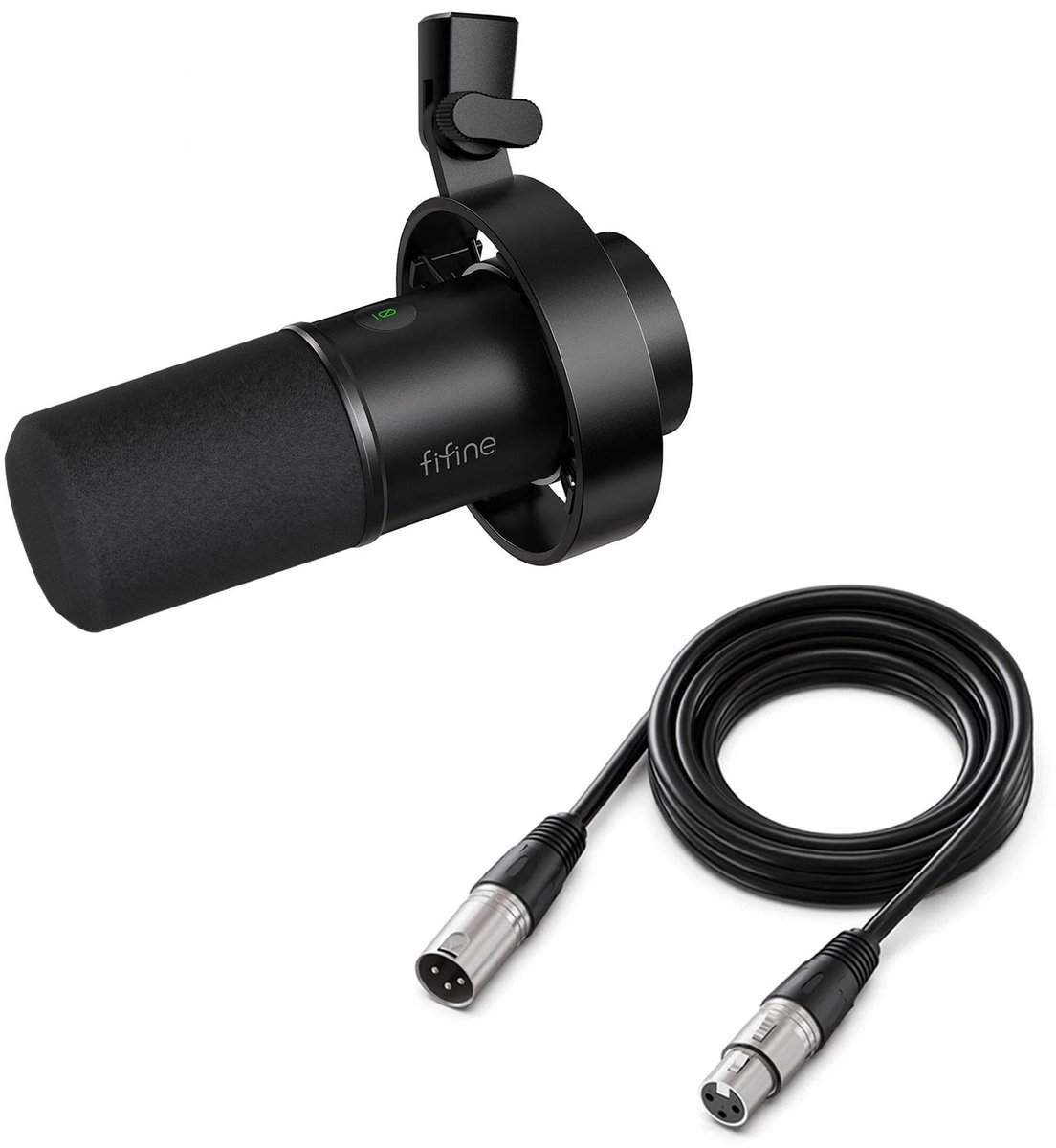 FIFINE K688 - Met XLR Kabel - USB / XLR - Dynamische Microfoon - Streaming - Podcasting - Gaming - Geschikt voor PS4 / PS5 / PC - Zwart