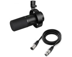FIFINE K688 - Met XLR Kabel - USB / XLR - Dynamische Microfoon - Streaming - Podcasting - Gaming - Geschikt voor PS4 / PS5 / PC - Zwart