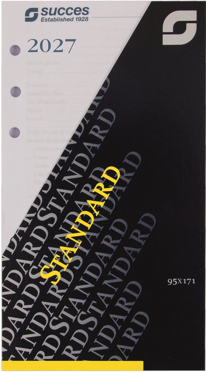Succes Organizing Systems | Jaarinhoud | Losbladig | Standard | 7 dagen-2 pagina's | 4-talig | 2027 |