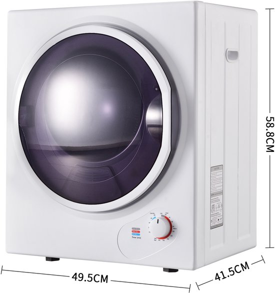 STILVORA Luchtafvoerdroger – Compact En Stil �� 2,5 Kg – Staal – Wit – Wandmontage Of Vrijstaand Voor Kleine Ruimtes Met Timer En Dubbel Filter