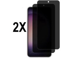 Screenprotector - geschikt voor Samsung Galaxy S24 Plus/S25 Plus - Privacy - Tempered glass screen protector geschikt voor S24 Plus/S25 Plus - Privé glasplaatje - 2 stuks