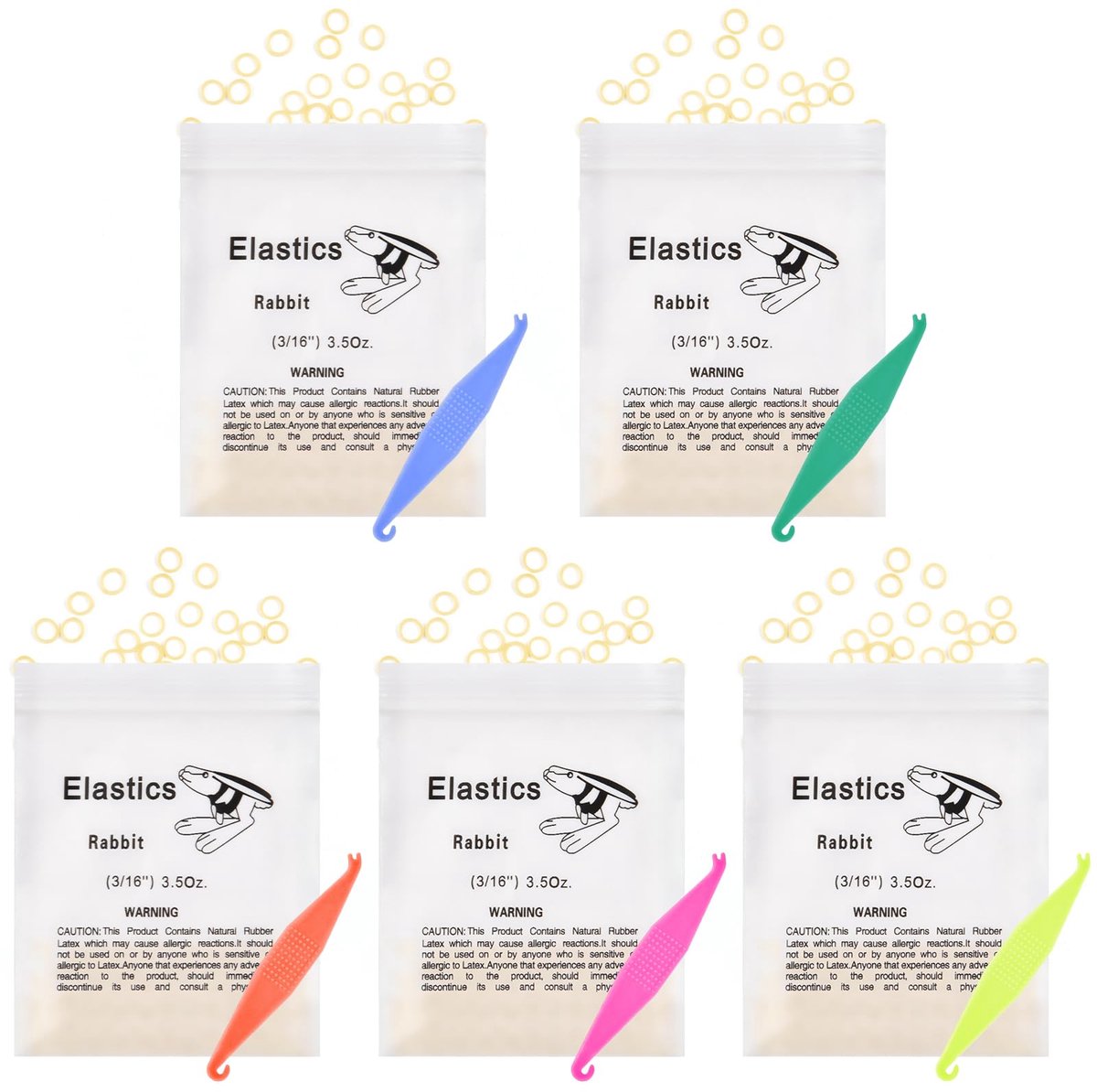 Orthodontische Elastieken - Professionele Beugels Bandjes - 500 Stuks 3/16 Inch