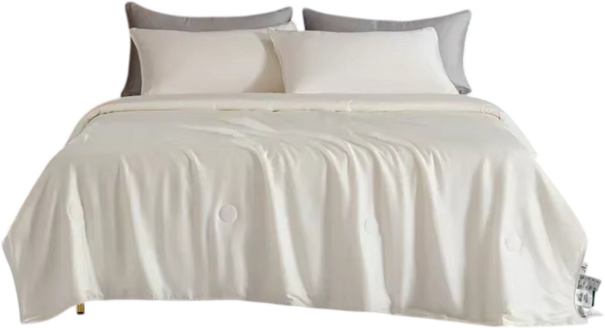 rimmo Hoogwaardige Koeldeken Zomer Quilt Lichtgewicht Dubbelzijdig Koud & Koelend Bed Deken voor Airconditioning en Slaapkamer - Wit - Maat 59X79 inch