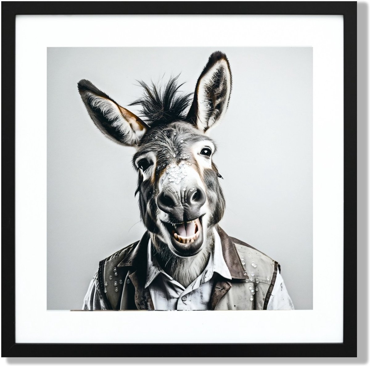 Schilderij 50x50cm donkey