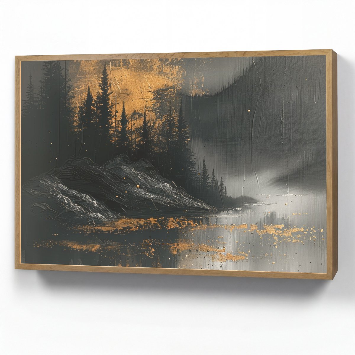 Wandlamp 100x70 cm - Oplaadbaar - Natuur - Abstract - Landschap - Modern - Wandlampen binn
