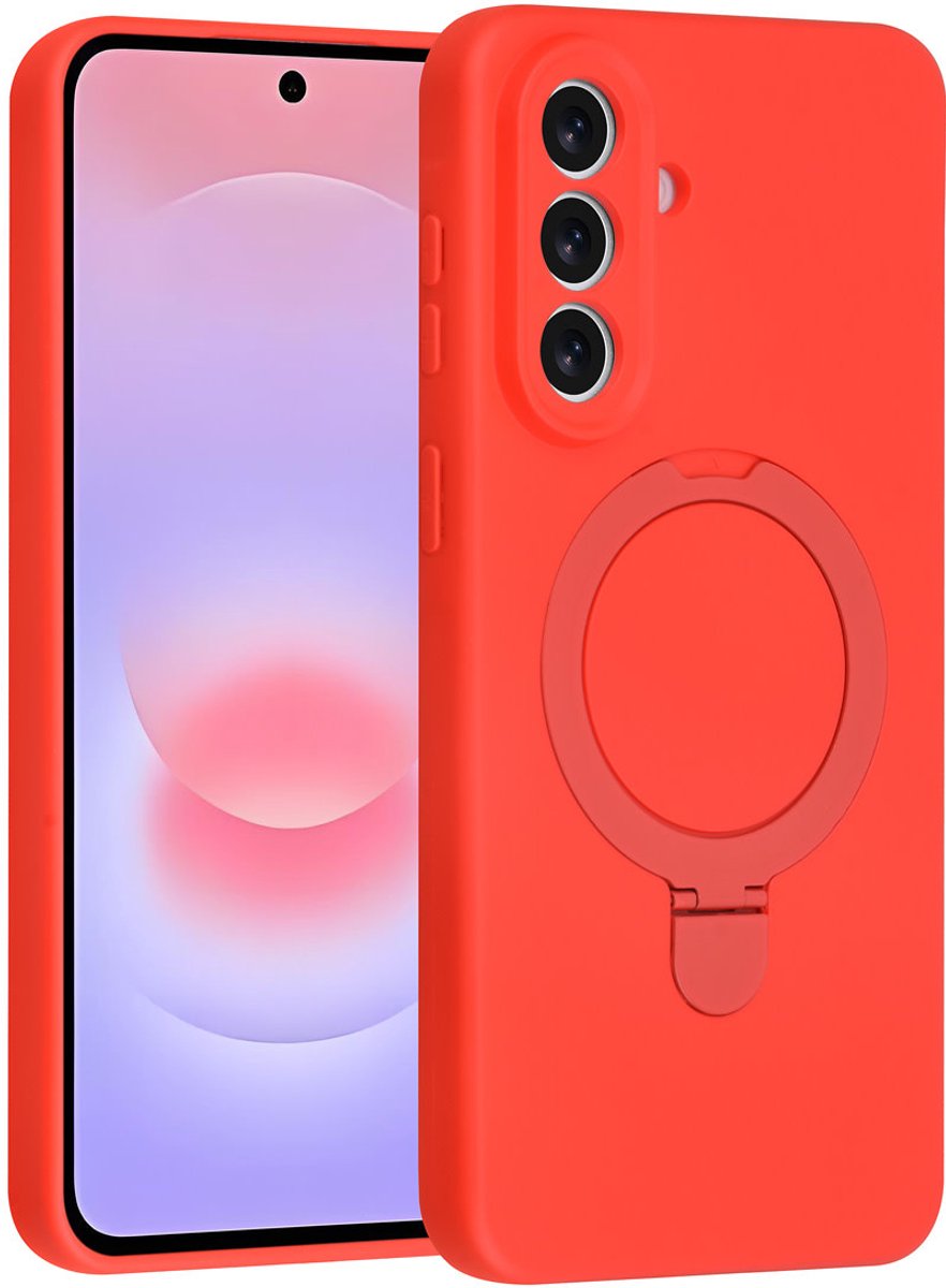 TUNIQ telefoonhoesje voor Samsung Galaxy A57 - MagSafe met ringstandaard - Classic Rood