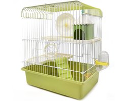 RONN® Hamsterkooi - Knaagdierkooi - Kooi - Inklapbare Deksel - Groen - 27cm x 20cm x 33cm
