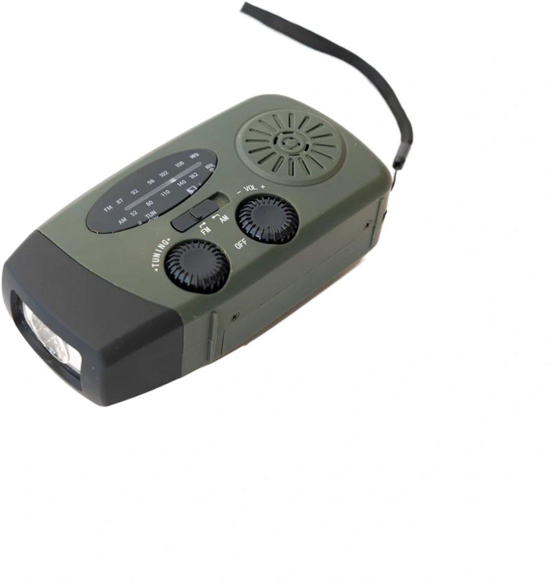 Happy Rhino - Noodradio Zaklamp En Powerbank - Speakers - Groen - 0.23kg - ABS - 13 x 5 x 6.7 cm