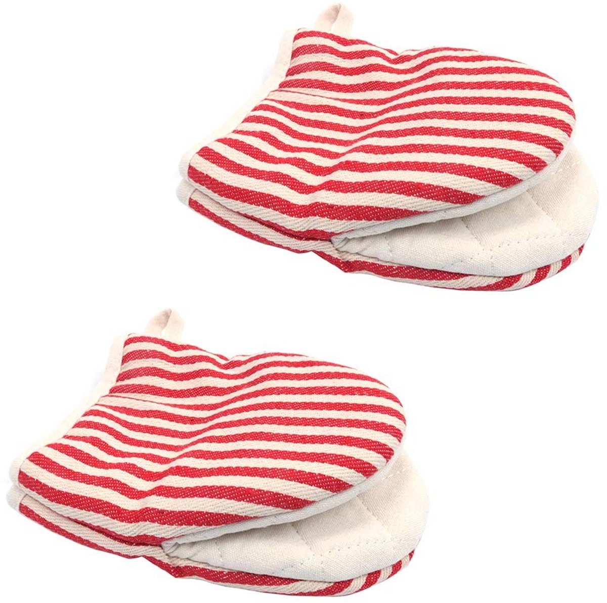 Allecto - Mini Ovenwant - Ovenwant - Zeer hittebestendig katoen linnen - Rood - Niet-slip - Handige grip - Geschikt voor koken - Kleur rood