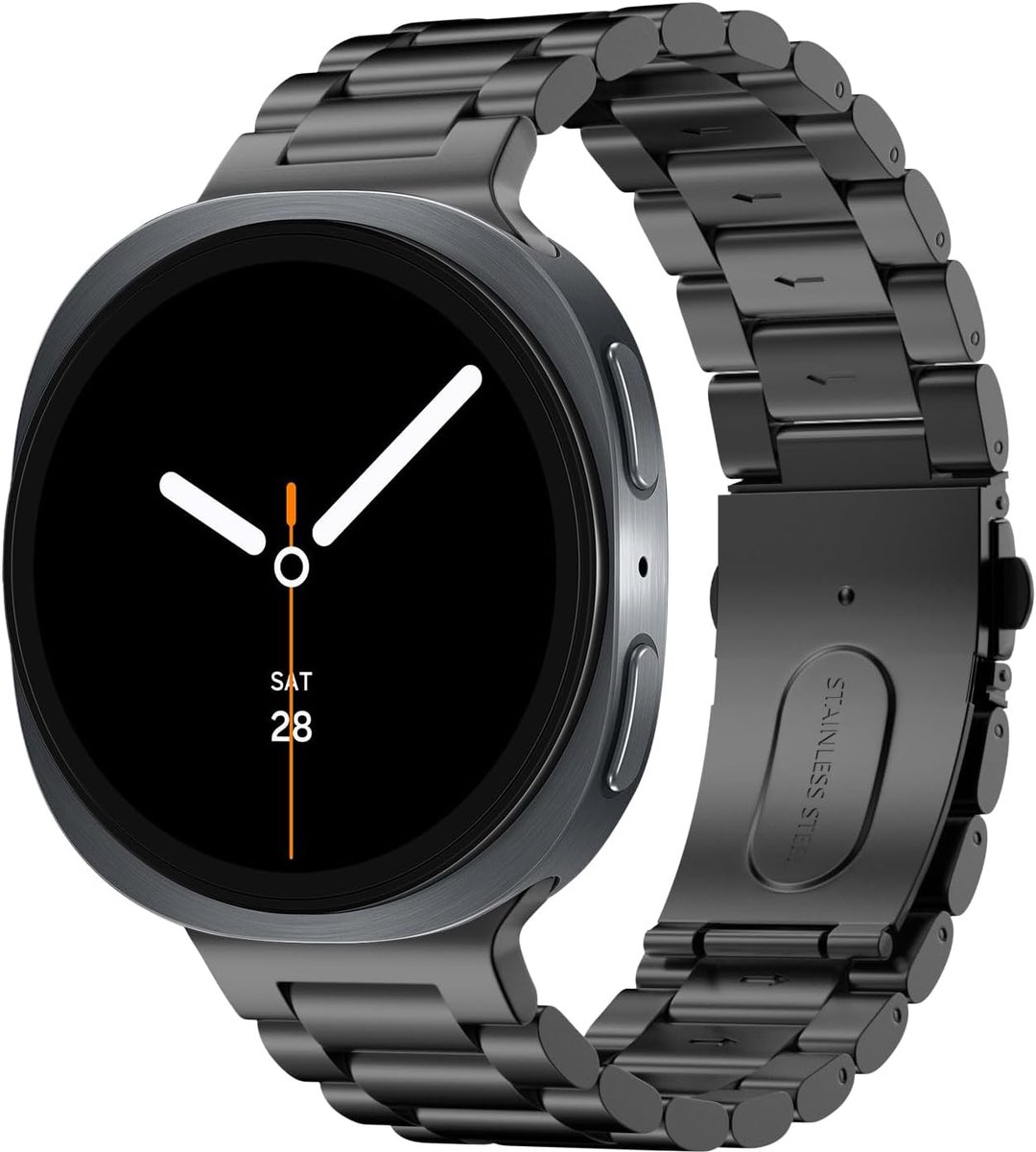 Metaal Armband Compatibel met Samsung Galaxy Watch 8 - 40mm 44mm - Geklassificeerde 46mm - Geen Kloof - Business RVS Band voor Mannen en Vrouwen