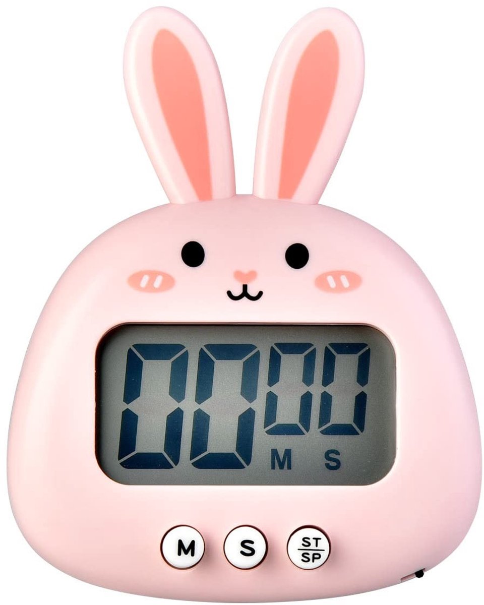 Allecto - Kooktimer - Digitale keuken timer - Groot LED scherm - Roze - Magnetische stopwatch - Countdown timer - Geschikt voor koken - Kleur roze