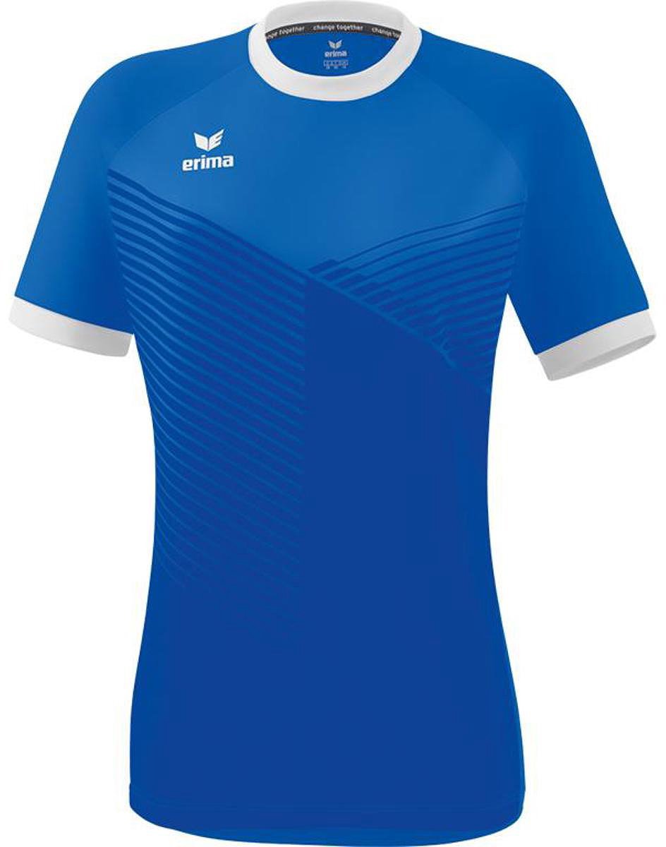 Erima Mantua Shirt Korte Mouw Dames - New Royal / Wit | Maat: 38