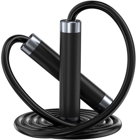 Springtouw – Verzwaard springtouw (1/2 lb) voor boksen, cardio en workouts; verstelbare lengte (8–10 ft) met stalen kabel, kogellagers en metalen handvatten – Geschikt voor mannen.