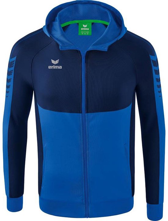Erima Six Wings Trainingsjack Met Capuchon Dames - New Navy / New Royal | Maat: 36