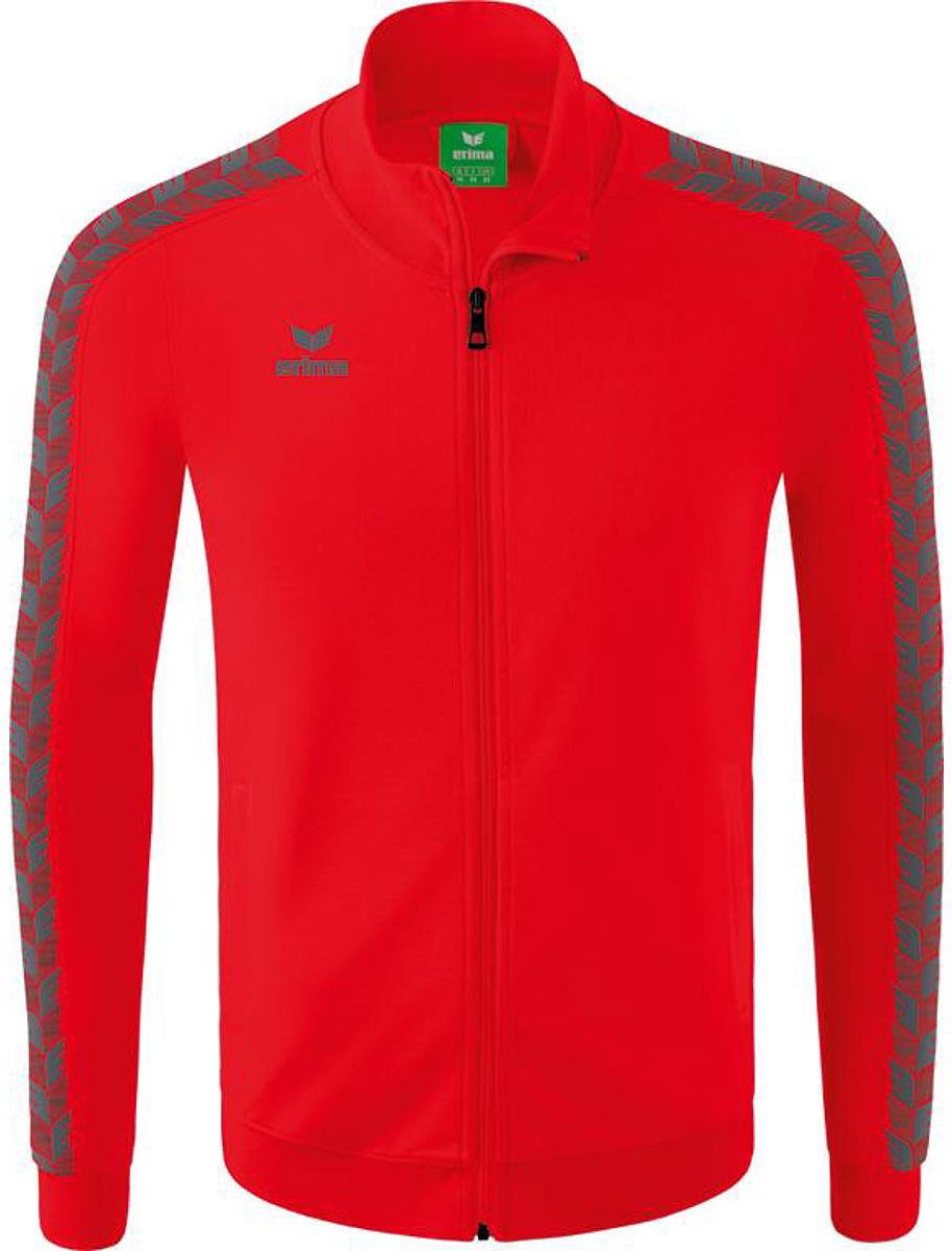 Erima Essential Team Tracktop Jack Kinderen - Rood / Slate Grey | Maat: 164
