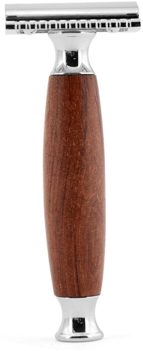 ARAMO® Essentials - Vintage Palissanderhouten Veiligheidsscheermes (105 mm) met Dubbele Snijkant.