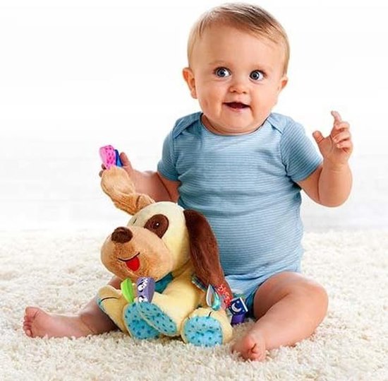 Pluche Dier - Knuffel Olifant - Baby Speelgoed - Zachte Labels - 18 cm - Meerkleurig — afbeelding 3