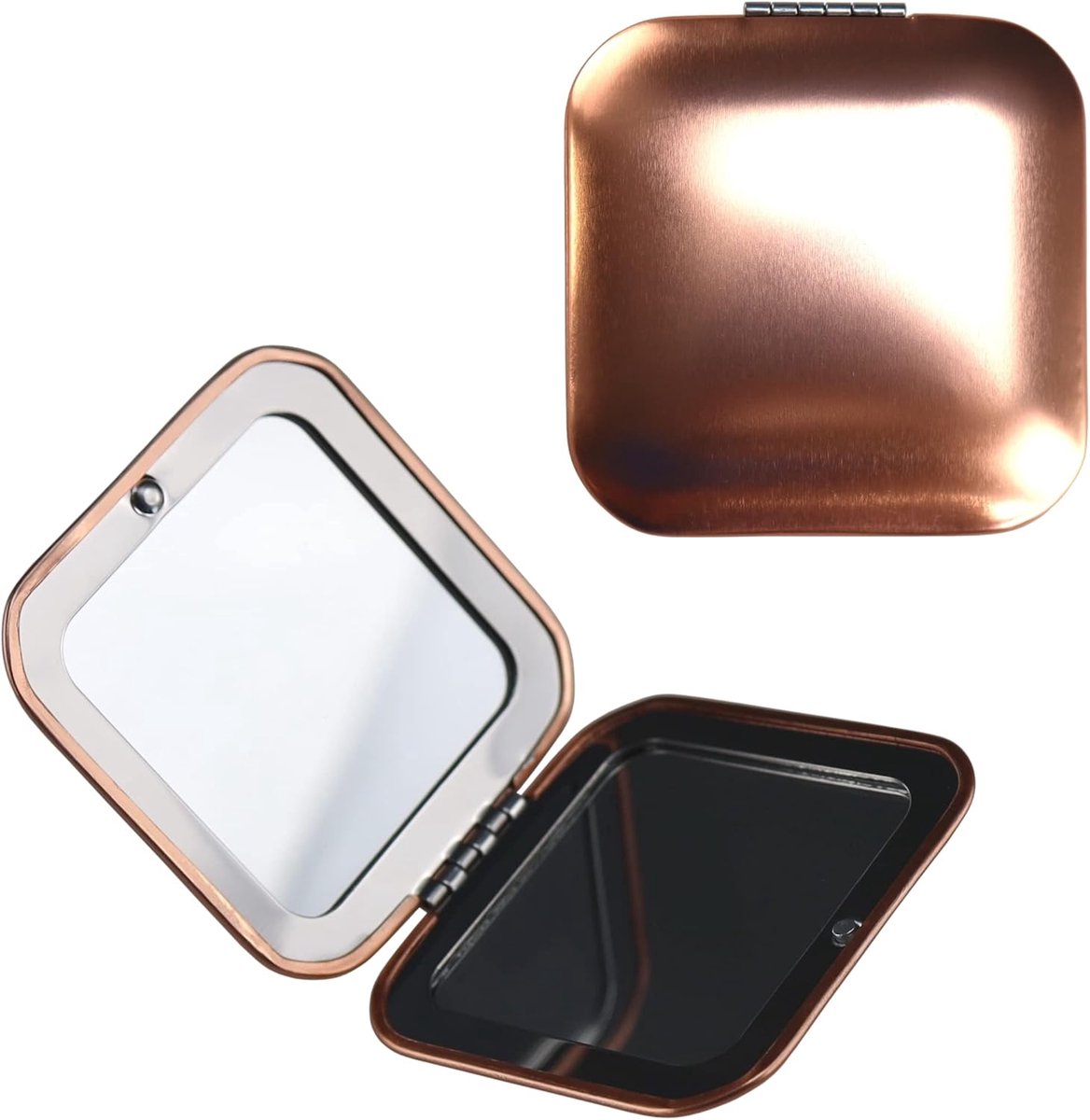 Compacte spiegel - Make-up spiegel - Snel bijwerken - Vergrotend 3x - 2x2 Inch - Roségoud