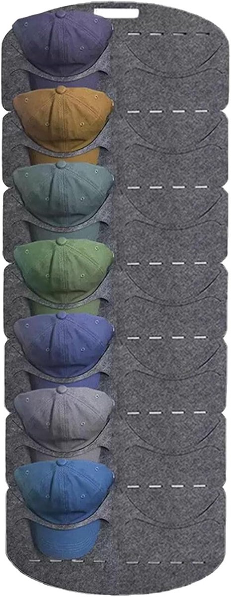 Deur Plank - Hoeden Organizer - Collectie Presenteren - 14 Vakken Opvouwbaar - 46 x 13 cm