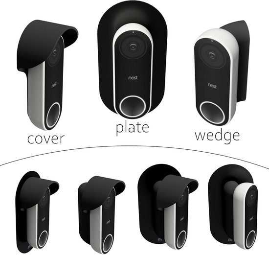 Hoek Montagebeugel - Wedge Tilt Adapter - Videodeurbel Monteren - 45 Graden Hoek - 10 x 5 x 4 cm — afbeelding 3