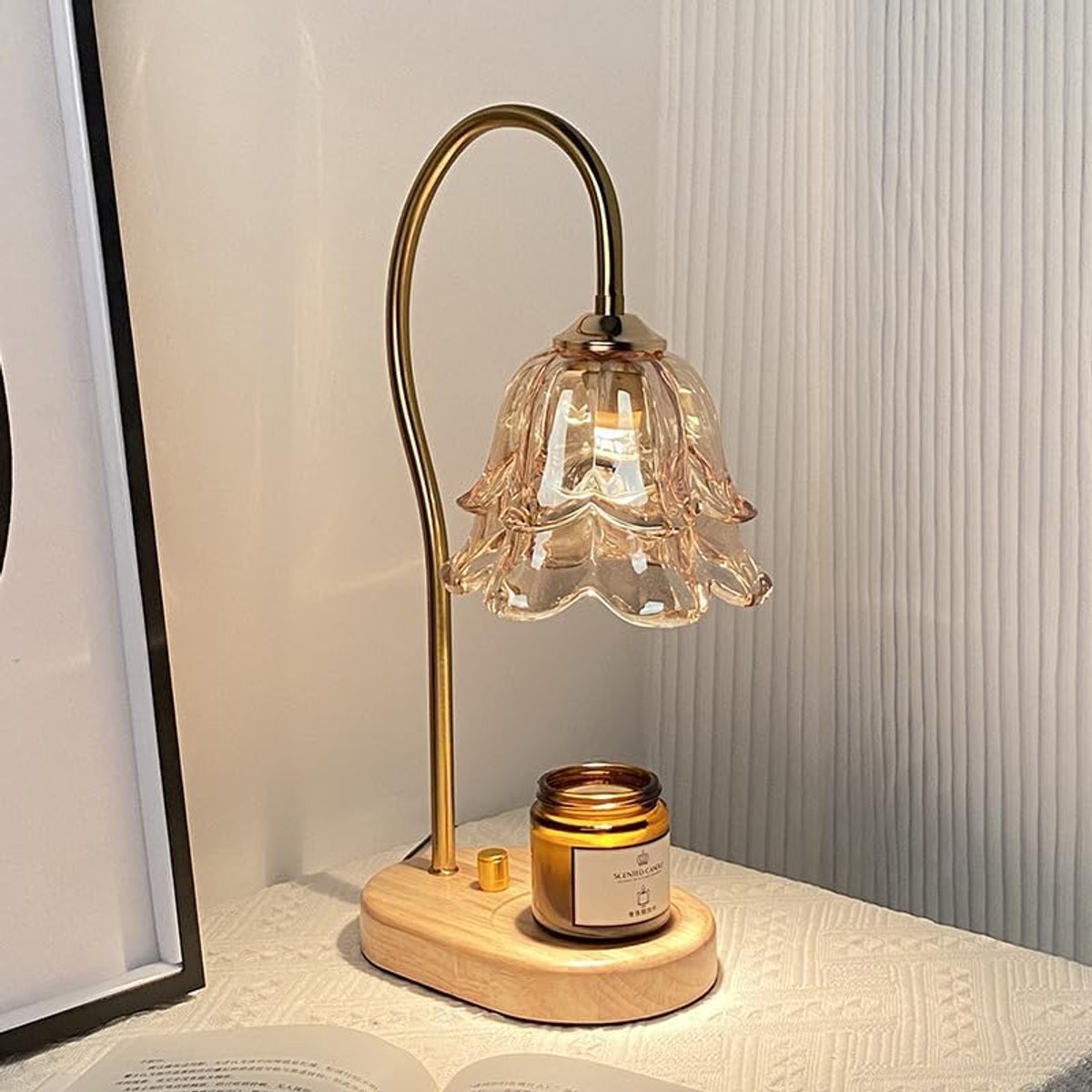 Kaars verwarmer - Tafellamp - Geurbrander - Oliebrander - Candle Warmer Lamp - Kaars Verwarmer - Sfeerlamp - Goud