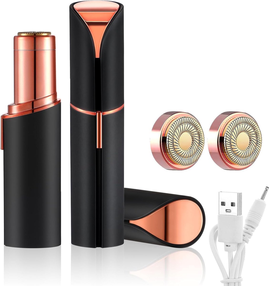 Gezichtshaar Verwijderaar - Ontharingsapparaat Vrouwen - Huidverzorging Thuis - USB Oplaadbaar LED - Compact Formaat