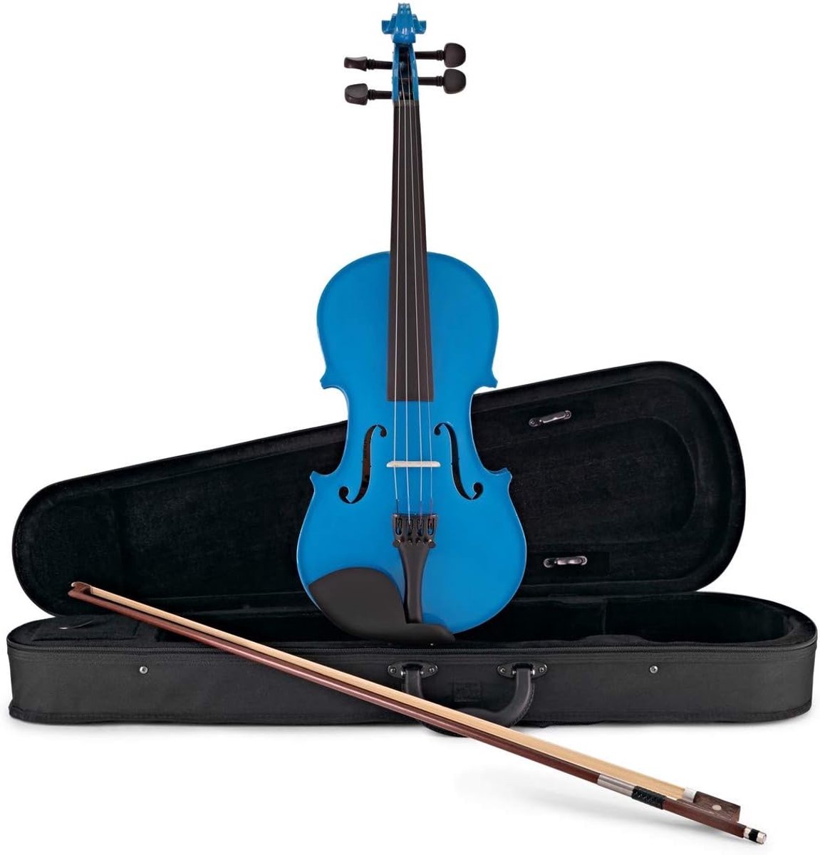 Student Viool - Strijkinstrument - Muziek Leren - Massief Hout Constructie - 4/4 Formaat - Blauw
