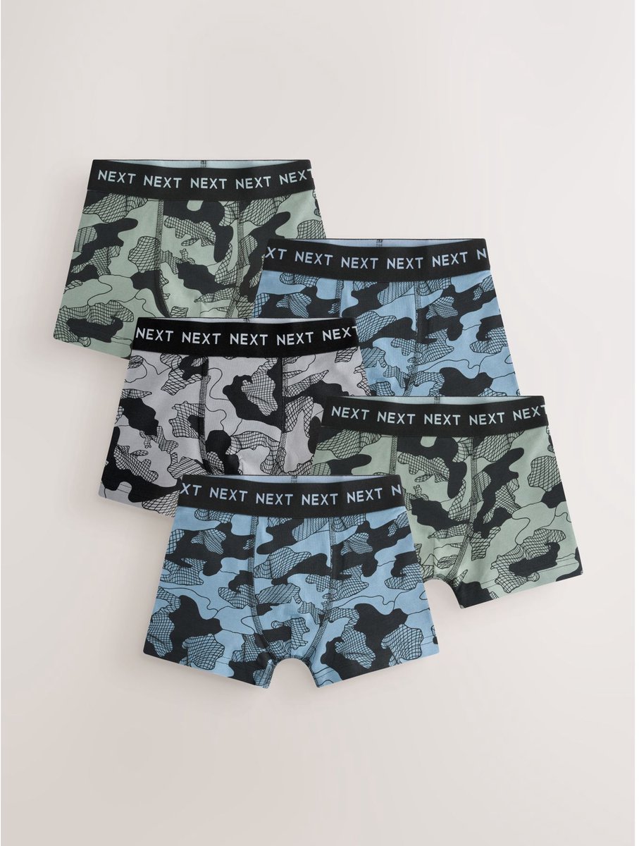 Next - Jongens - Set van 5 boxershorts - Blauw