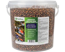 Famiflora Koi Mix OSW 6 mm - Vijvervissen & Koi - 5 Liter (ca. 1,68KG) - Drijvende korrels van 6 mm - Licht verteerbaar hoofdvoer - Bevat spirulina en prebiotica
