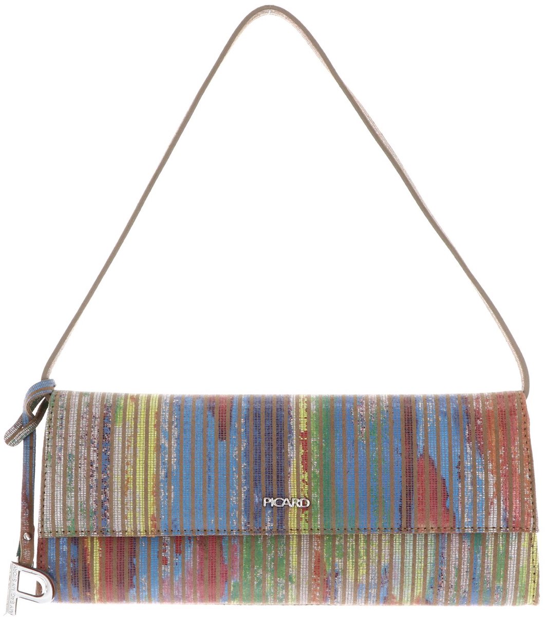 PICARD Leren schoudertas clutch Auguri Shoulderbag Mix Taupe kleurrijke