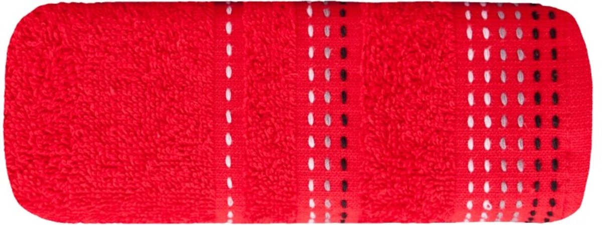 Eurofirany Pola Serie - Handdoek - 30x50 cm - Rood - Frotte